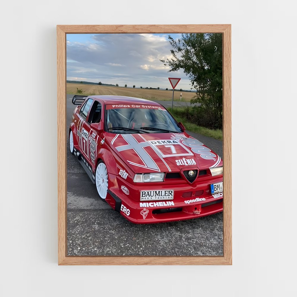 Poster invitation roues – affiche Alfa Romeo (vue 4)